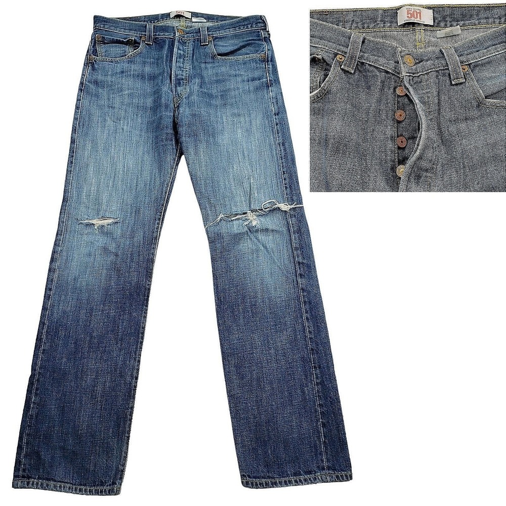 Vtg Levis 501XX Jeans 33x32/32x31 Men Straight Leg Button Fly Streetwear Grunge